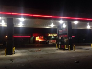 Ferguson Quiktrip on fire